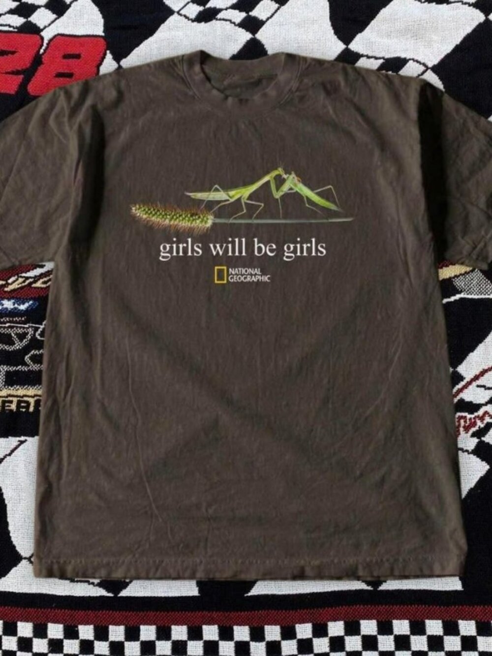 National Geographic Grasshopper dark chocolate t-shirt